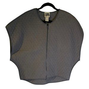 Prairie Underground Quilted Vest Size S / M Women's Gray Full Zip Oversized